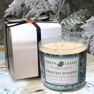 Frosted Juniper, Soy Candle, Handmade, Strong Amazing Scent!